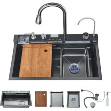 SINK KITCHEN WATERFALL REDSTAR